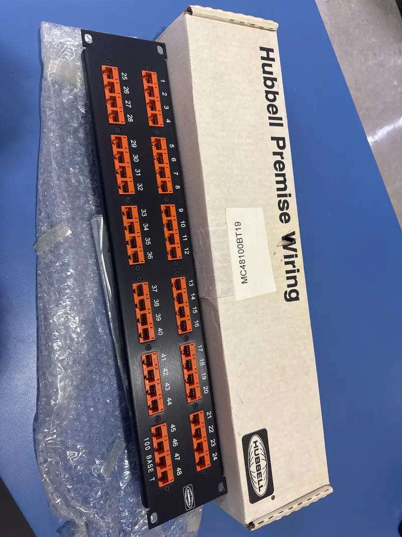 Mcc48100bt19 - Hubbell - Fast Ethernet 100Base-T Patch Panels (Female 50-Pin) 1
