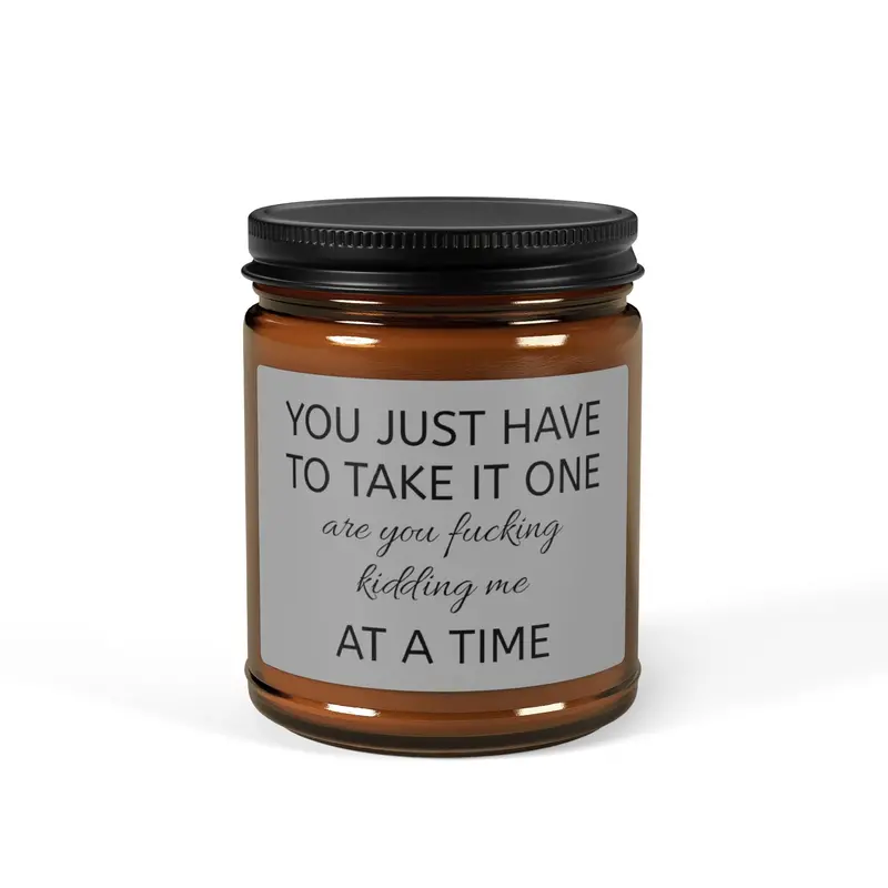 One At A Time Scented Soy Candle (Multi-Size, Amber Jar) 6