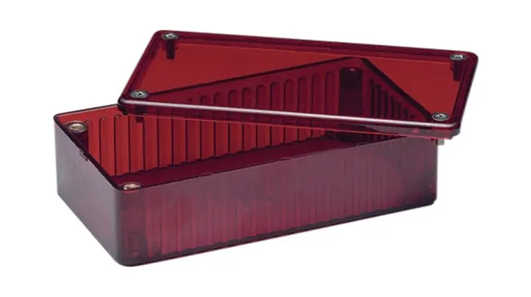 Plastic Enclosure, Red,  4.4 X 2.55 X 1.2 1