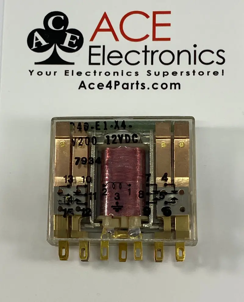 R40-E1-X4-V200 12Vdc - Relay 12Vdc 4Pdt Flat Relay 1