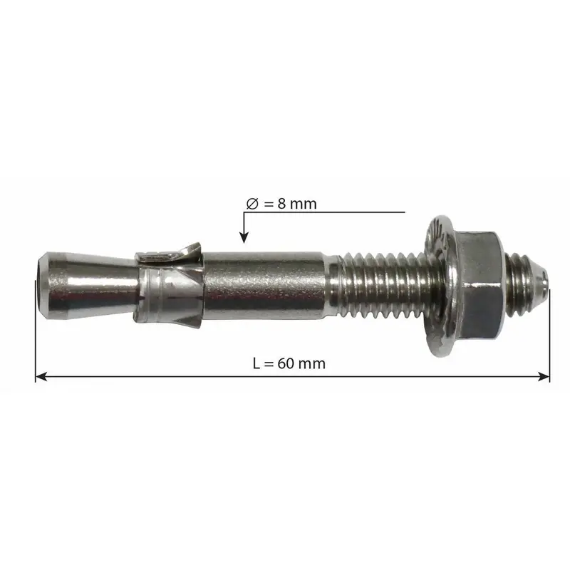 Raumer Hang Fix M8 Bolt (Ss) 1
