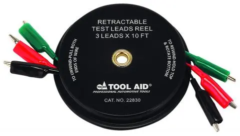 Retractable Test Leads Reel - 3 Leads X 10' - 22830 1