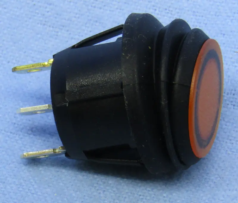 Splash Proof Snap In Round Rocker Switch 30-12338 1