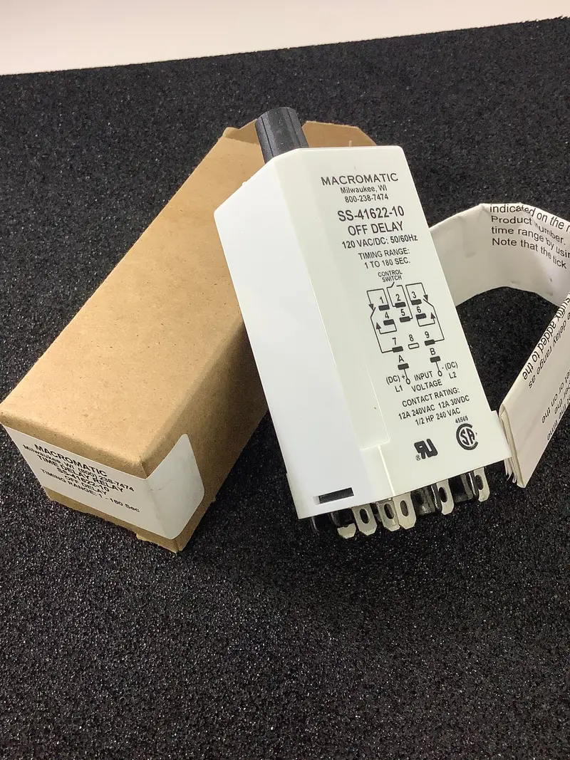 Ss-41622-10 - Macromatic - Off Delay 1-180 Sec Relay 120Vac/Dc 1