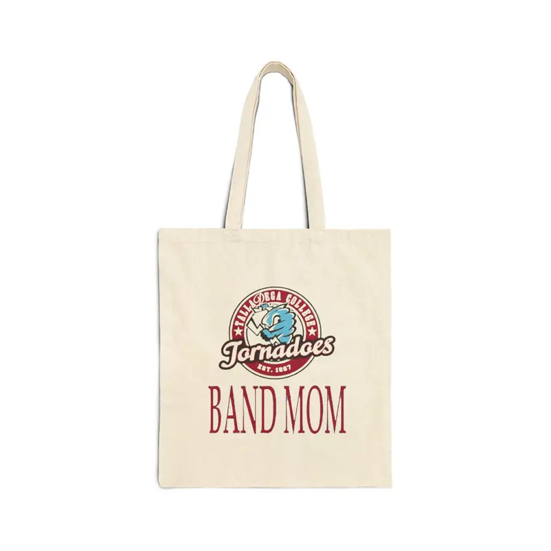 Talladega College Band Mom Cotton Canvas Tote Bag 1