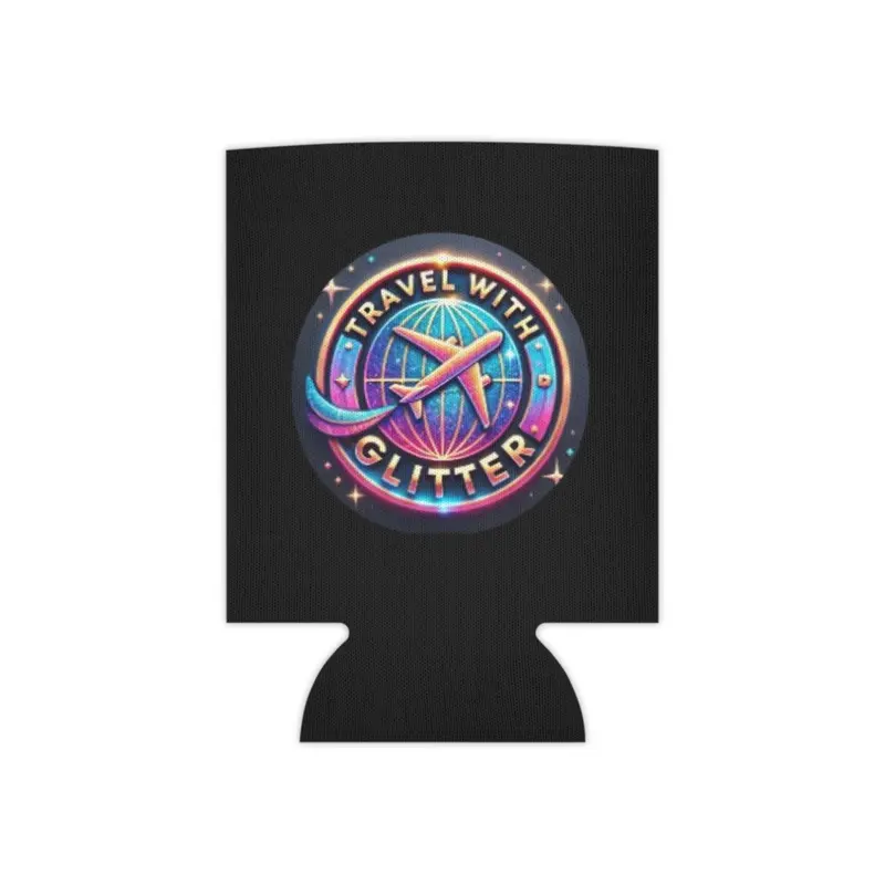 Travel With Glitter Can Cooler 1