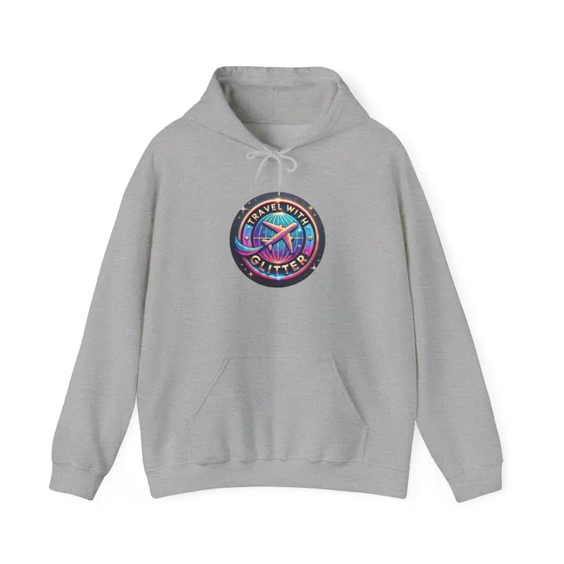 Travel With Glitter Unisex Heavy Blend™ Hooded Sweatshirt 2