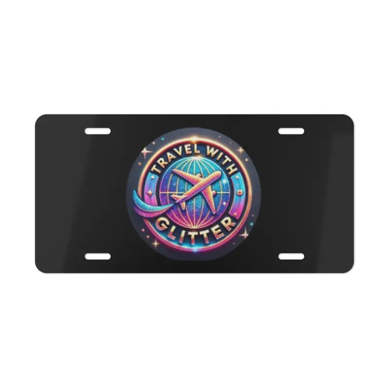 Travel With Glitter Vanity Plate 1