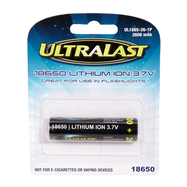 Ul1865-26-2P Ultra Last 18650 2600 Mah Rechargeable Lithium Ion Battery 1