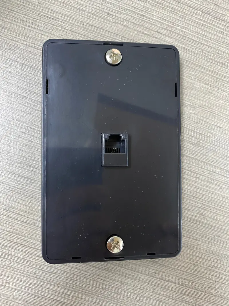 Wall Phone Jack-Black-4 Cond. 1