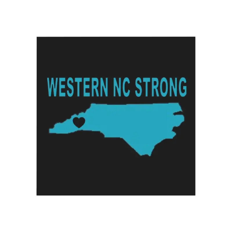 Western Nc Strong Square Magnet 1