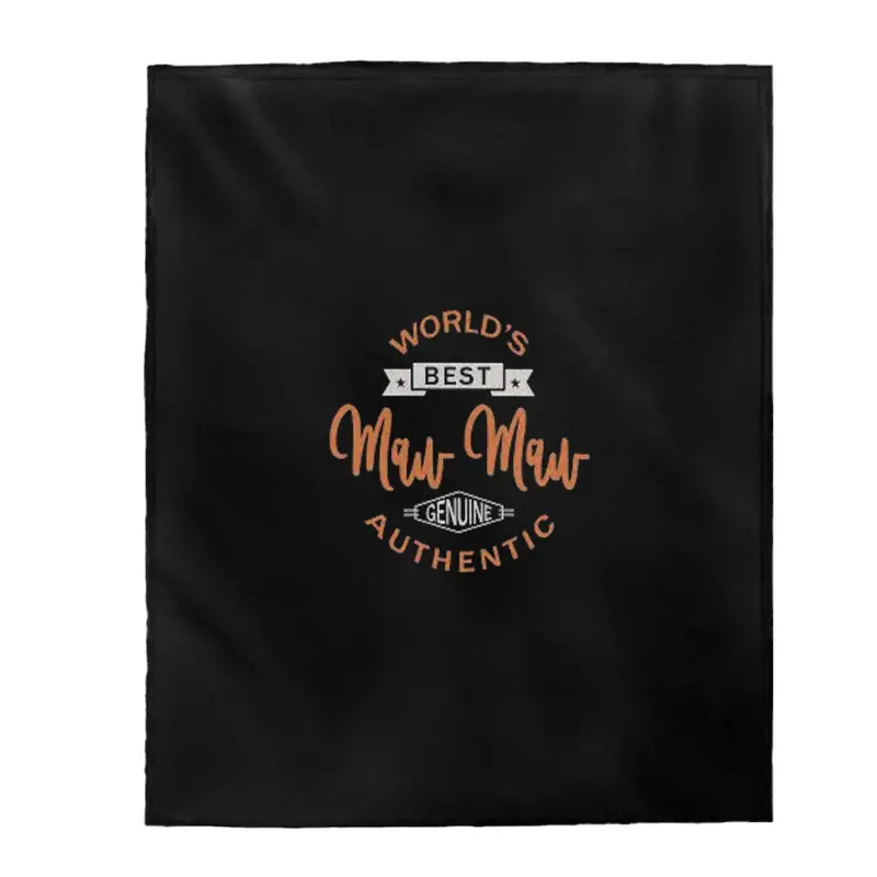 Worlds Best Maw Maw Velveteen Plush Blanket 1