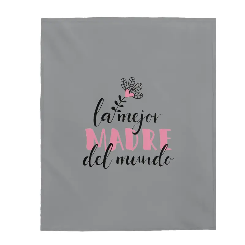 World's Best Mom Velveteen Plush Blanket 1