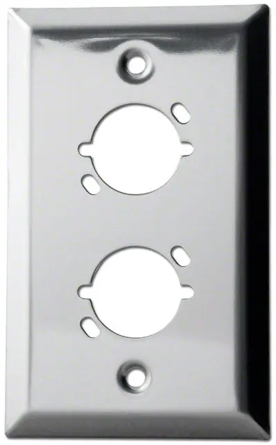 Wp-Xu-2 - Xlr Wall Plate Dual, Ss 1