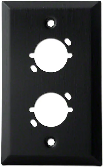 Wp-Xu-2A - Xlr Wall Plate Dual, Black Anodize 1