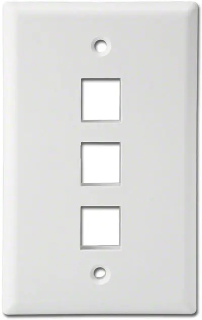 Wpp-3-Wh - 3 Port Keystone Wall Plate 1