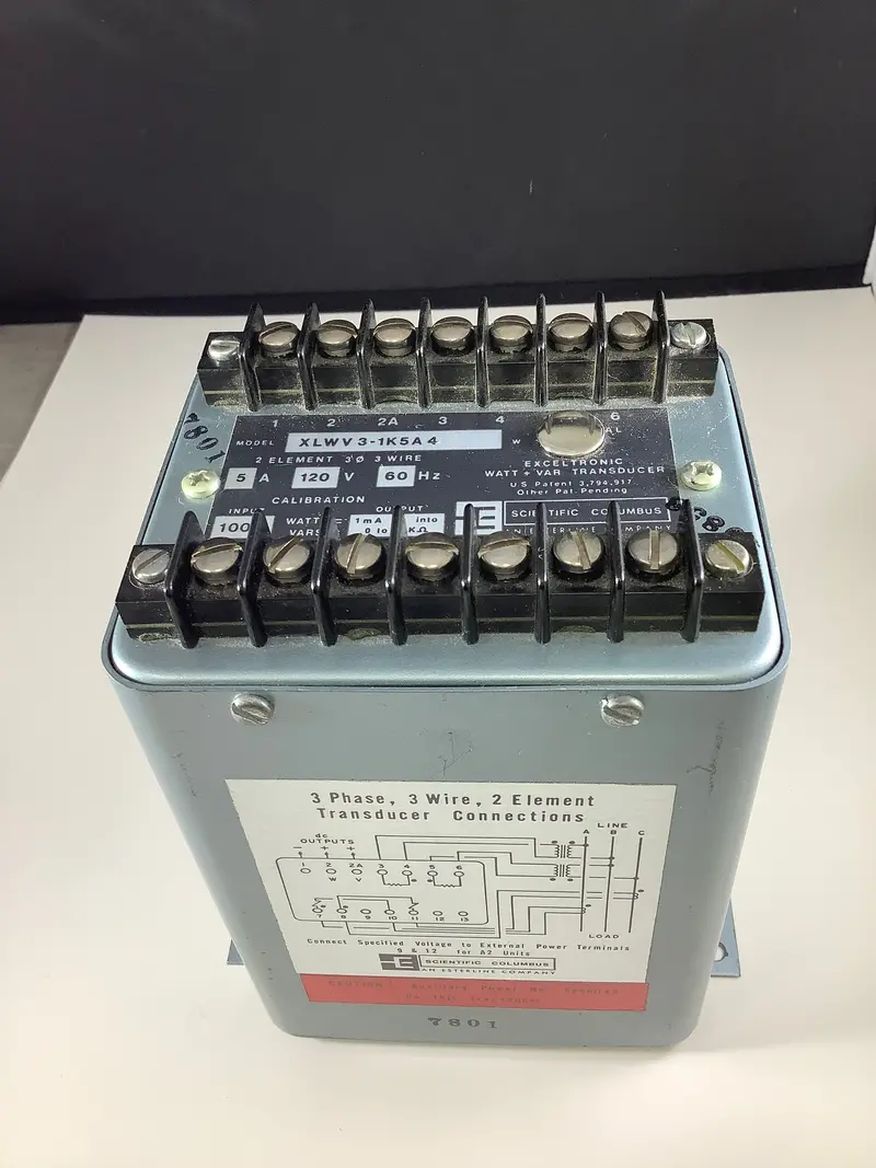 Xlwv3-1K5a4 - Scientific Columbus - 3 Phase 3 Wire 2 Element Transducer 1