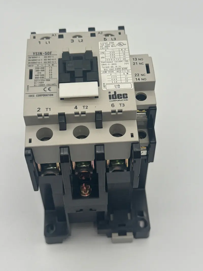 Ys1n-50F11a240 - Idec - 240V 50 Amp 3 Pole Contactor W/1-Nc-I-No 1