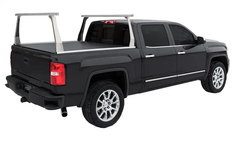 Adarac Aluminum Truck Bed Rack System – 2-Bar Silver Finish 1