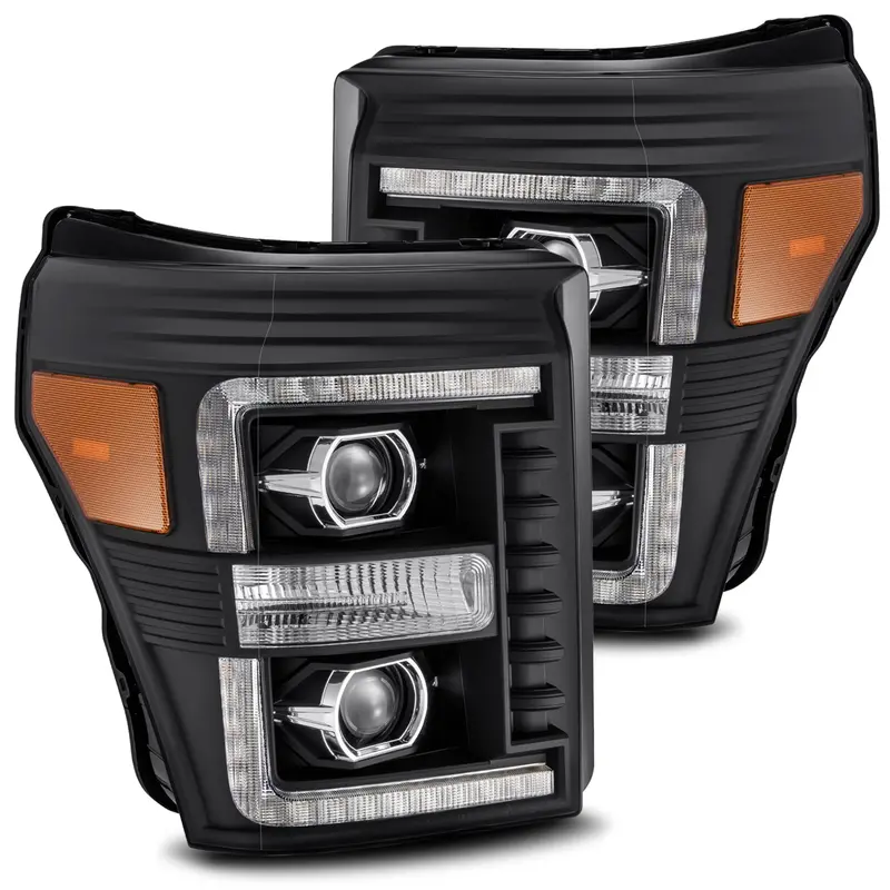 Alpharex 880142 Projector Headlight Assembly – Plank-Style Black Housing 1