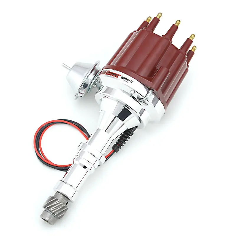 Pertronix D150711 Billet Distributor Cap — Red Vacuum Advance For Buick V8 (400–455 Cid) 1