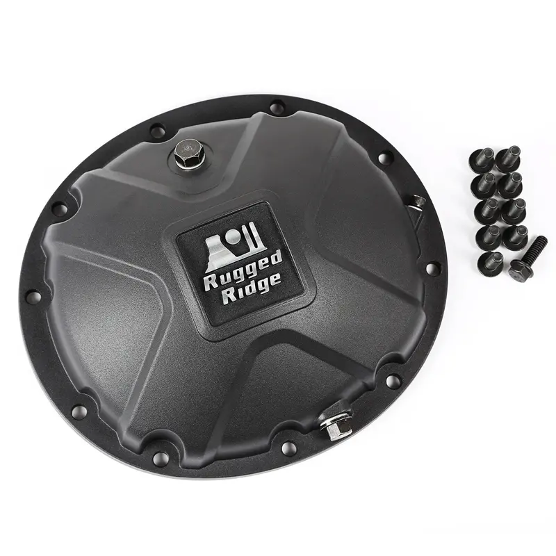 Rugged Ridge Boulder Differential Cover – Textured Black Finish, Reinforced Aluminum Construction For Dana 35 Axles 1