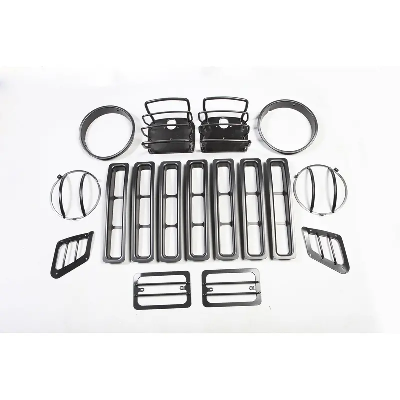 Rugged Ridge Euro-Style Headlight, Side Light, And Taillight Protection Guard 1