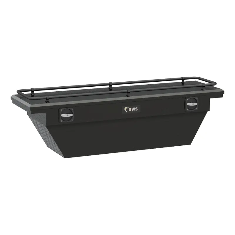 Uws Sld69-A-Lp-Mb-R Low-Profile Secure Lock Aluminum Tool Box – 69 In Deep, Angled Design With Rails 1
